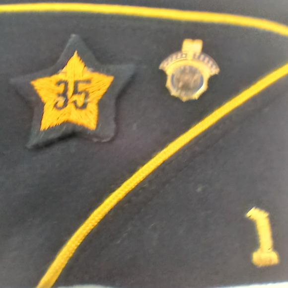 Vintage American Legion Cap Seattle WA Navy Blue Wool Hat Size 6 7/8 - Picture 5 of 7